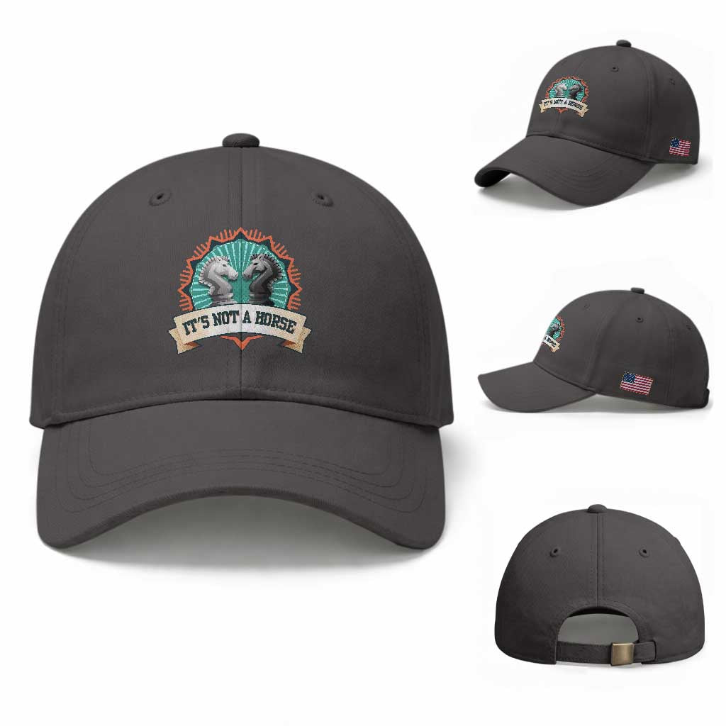 Funny Chess Lover Baseball Cap It's Not A Horse Knight Horse