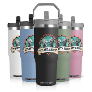 Funny Chess Lover Flip Straw Tumbler It's Not A Horse Knight Horse