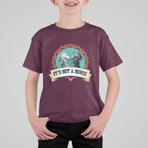Funny Chess Lover T Shirt For Kid It's Not A Horse Knight Horse TS11 Maroon Print Your Wear