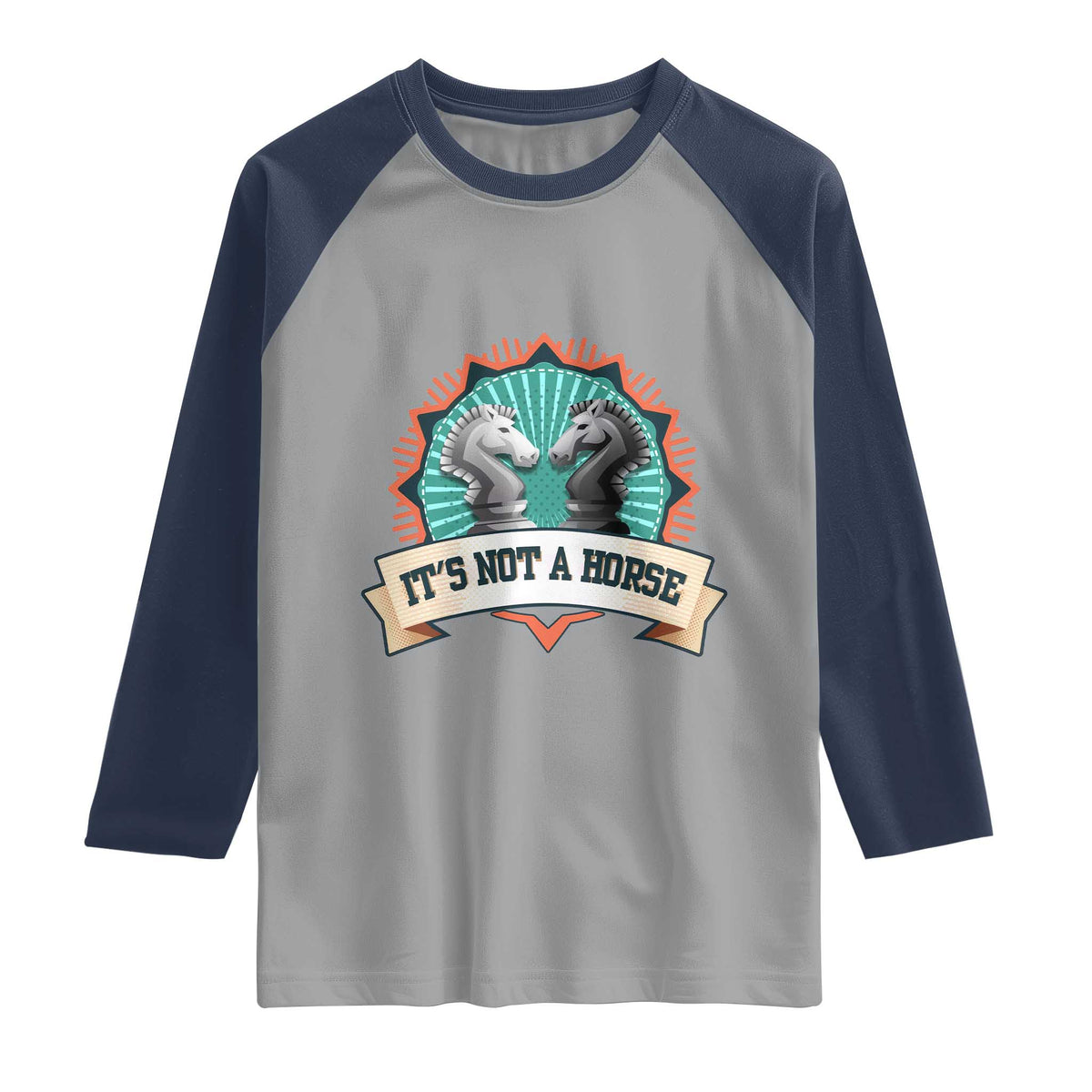 Funny Chess Lover Raglan Shirt It's Not A Horse Knight Horse