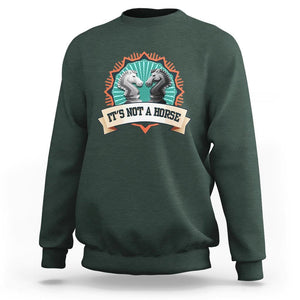 Funny Chess Lover Sweatshirt It's Not A Horse Knight Horse TS11 Dark Forest Green Print Your Wear