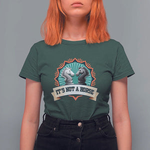 Funny Chess Lover T Shirt For Women It's Not A Horse Knight Horse TS11 Dark Forest Green Print Your Wear