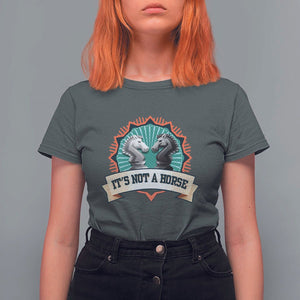 Funny Chess Lover T Shirt For Women It's Not A Horse Knight Horse TS11 Dark Heather Print Your Wear