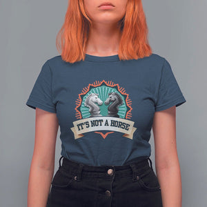 Funny Chess Lover T Shirt For Women It's Not A Horse Knight Horse TS11 Navy Print Your Wear