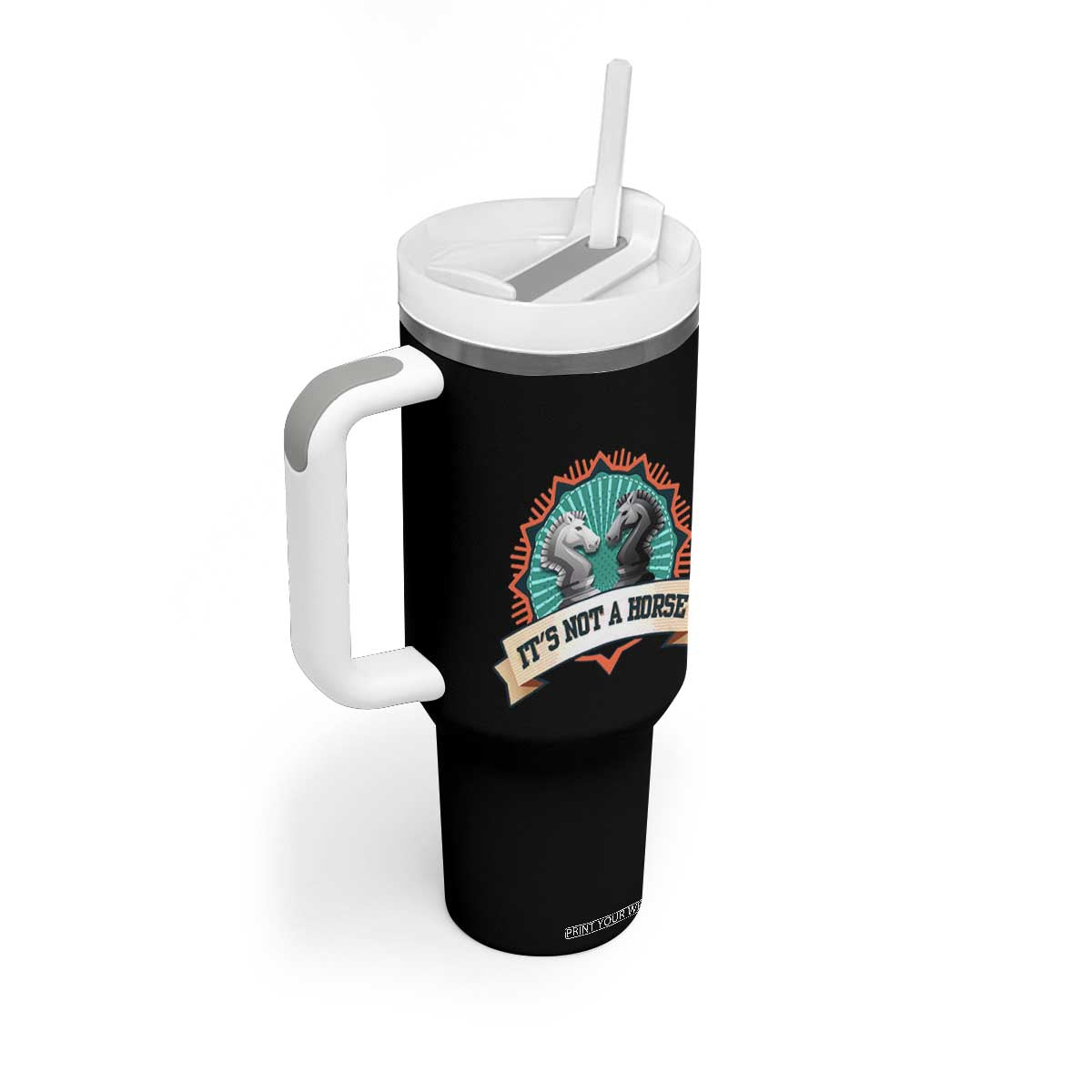 Funny Chess Lover Tumbler With Handle It's Not A Horse Knight Horse
