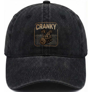 Funny Cranky Car Engine Crankshaft Cars Lover Mechanics Washed Cotton Baseball Cap Fathers Day
