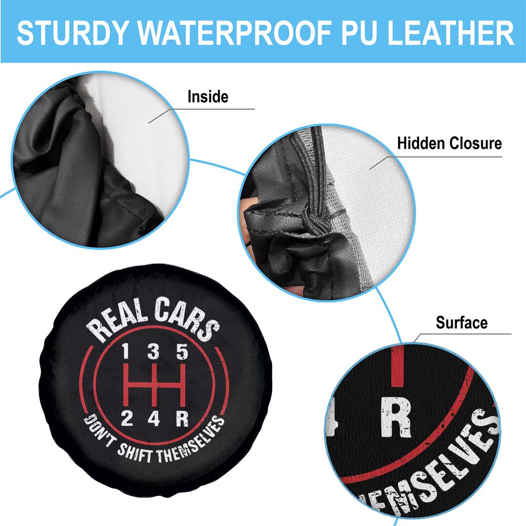 Funny Real Cars Dont Shift Themselves Spare Tire Cover Car Racing Manual TS11 Print Your Wear
