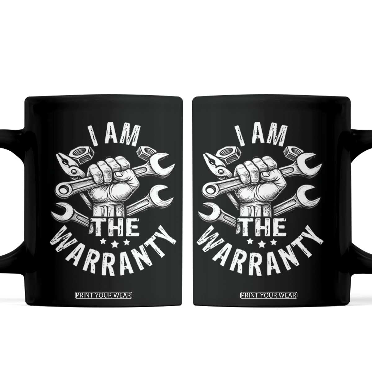 Funny I Am The Warranty Mechanic Coffee Mug Race Car Parts TS11 Black Print Your Wear