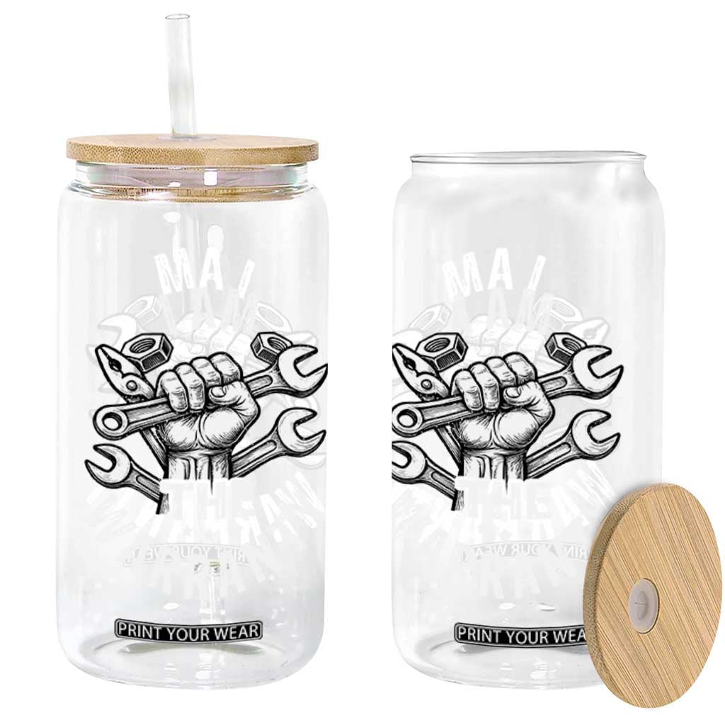 Funny I Am The Warranty Mechanic Glass Can Race Car Parts TS11 Print Your Wear