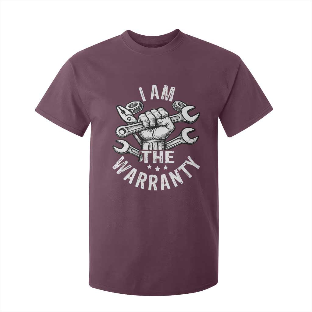 Funny I Am The Warranty Mechanic T Shirt For Kid Race Car Parts TS11 Maroon Print Your Wear