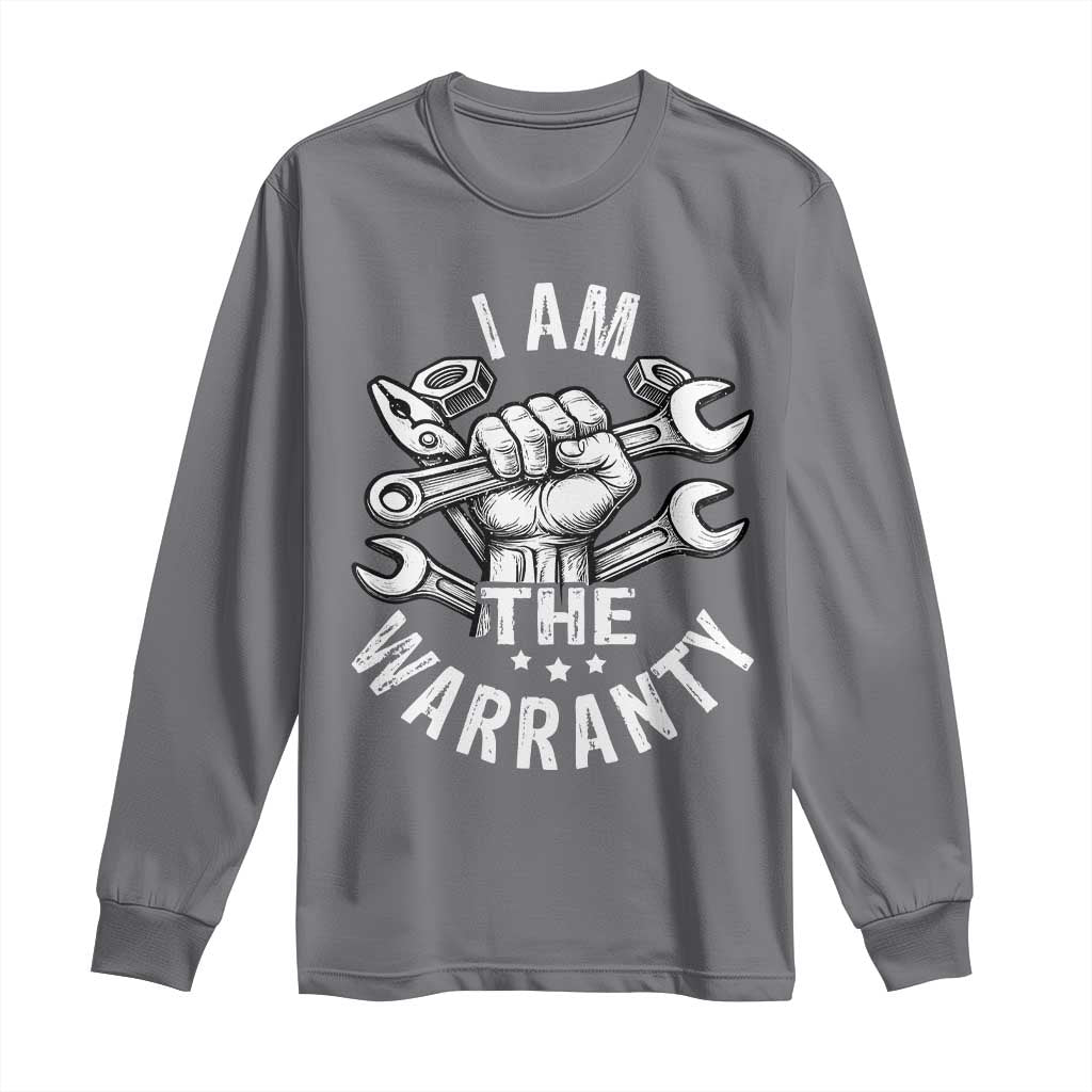 Funny I Am The Warranty Mechanic Long Sleeve Shirt Race Car Parts TS11 Charcoal Print Your Wear