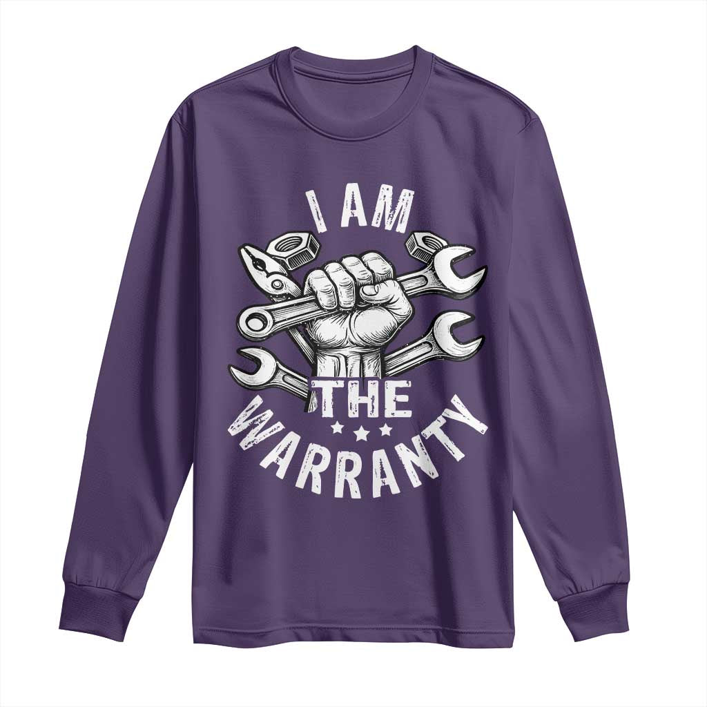 Funny I Am The Warranty Mechanic Long Sleeve Shirt Race Car Parts TS11 Purple Print Your Wear