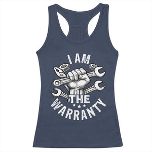 Funny I Am The Warranty Mechanic Racerback Tank Top Race Car Parts TS11 Navy Print Your Wear