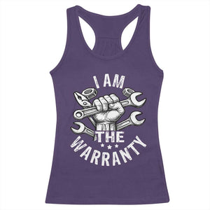 Funny I Am The Warranty Mechanic Racerback Tank Top Race Car Parts TS11 Purple Print Your Wear
