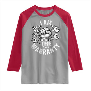 I Am The Warranty Mechanic Raglan Shirt - Funny Car Parts Racing Tee TS11 Sport Gray Red Print Your Wear