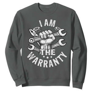 Funny I Am The Warranty Mechanic Sweatshirt Race Car Parts TS11 Dark Heather Print Your Wear