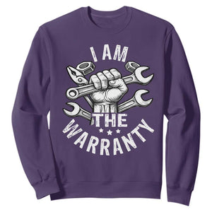 Funny I Am The Warranty Mechanic Sweatshirt Race Car Parts TS11 Purple Print Your Wear