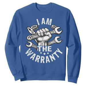 Funny I Am The Warranty Mechanic Sweatshirt Race Car Parts TS11 Royal Blue Print Your Wear