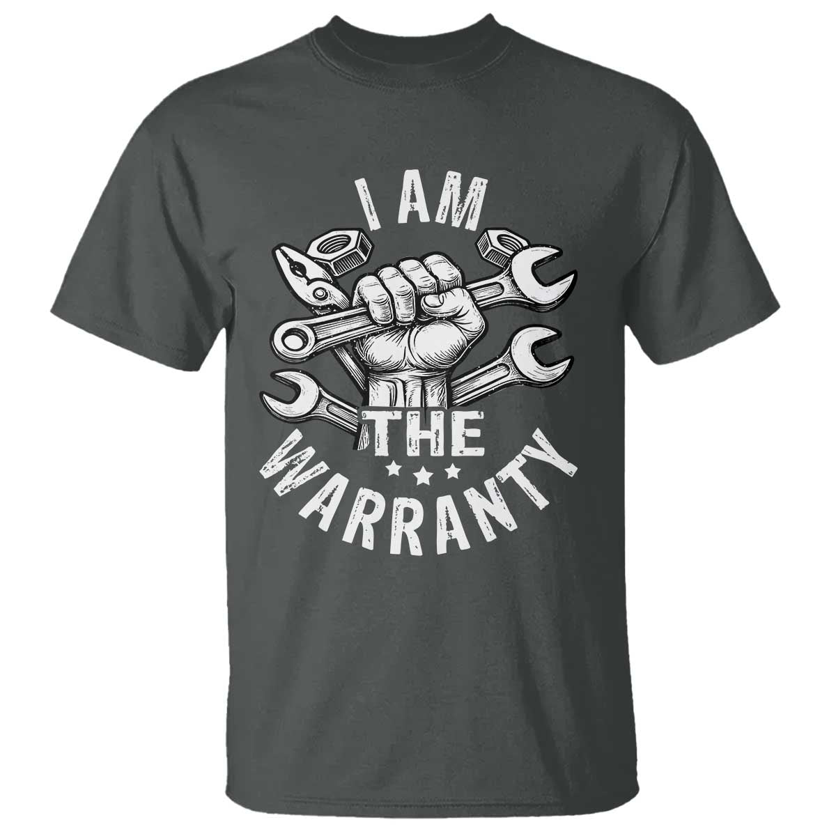 Funny I Am The Warranty Mechanic T Shirt Race Car Parts TS11 Dark Heather Print Your Wear