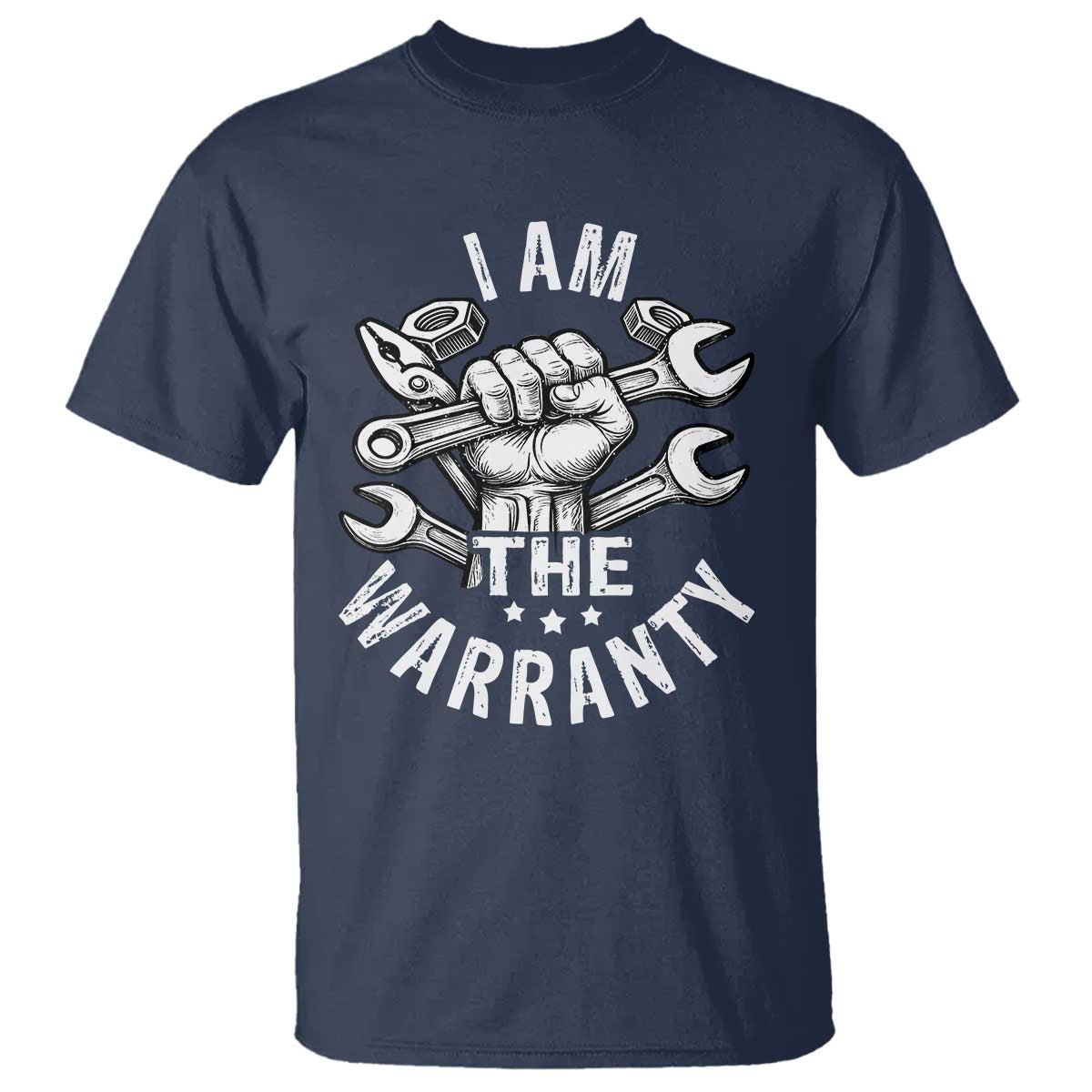Funny I Am The Warranty Mechanic T Shirt Race Car Parts TS11 Navy Print Your Wear