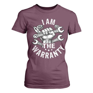 Funny I Am The Warranty Mechanic T Shirt For Women Race Car Parts TS11 Maroon Print Your Wear