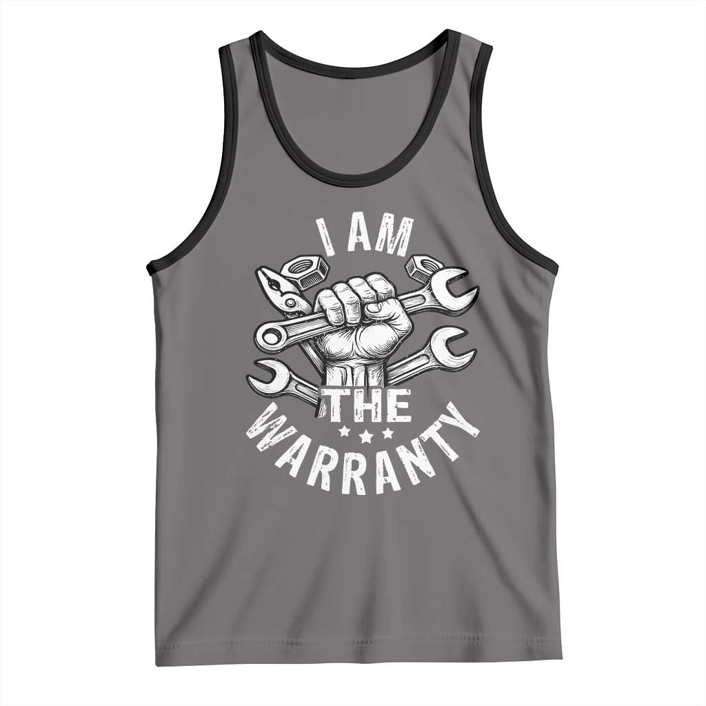 Funny I Am The Warranty Mechanic Tank Top Race Car Parts TS11 Deep Heather Black Print Your Wear