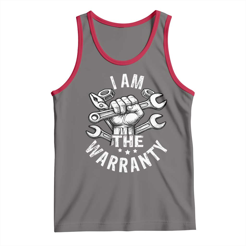 Funny I Am The Warranty Mechanic Tank Top Race Car Parts TS11 Deep Heather Red Print Your Wear