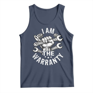 Funny I Am The Warranty Mechanic Tank Top Race Car Parts TS11 Navy Print Your Wear