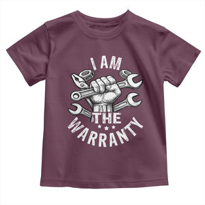 Funny I Am The Warranty Mechanic Toddler T Shirt Race Car Parts TS11 Maroon Print Your Wear