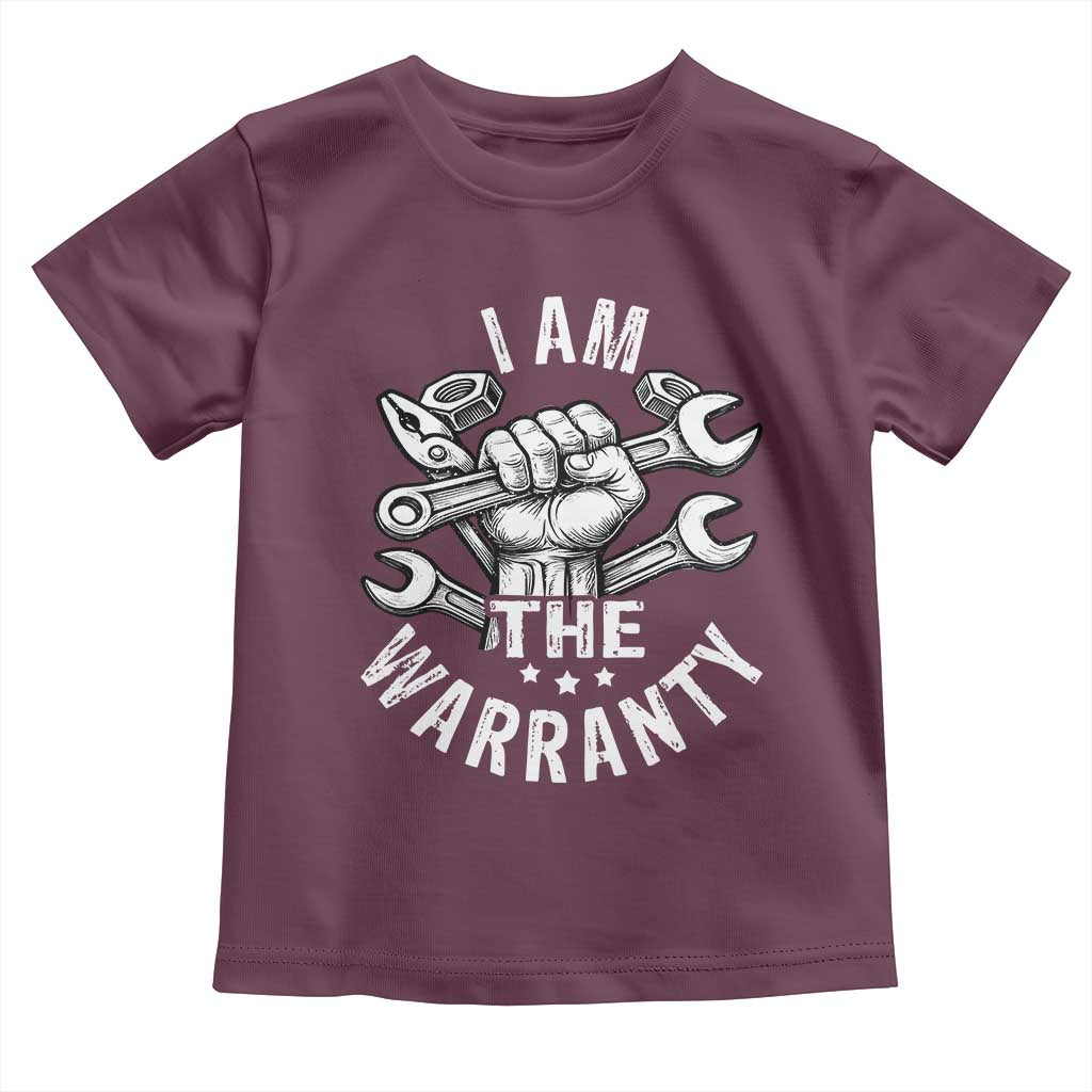 Funny I Am The Warranty Mechanic Toddler T Shirt Race Car Parts TS11 Maroon Print Your Wear