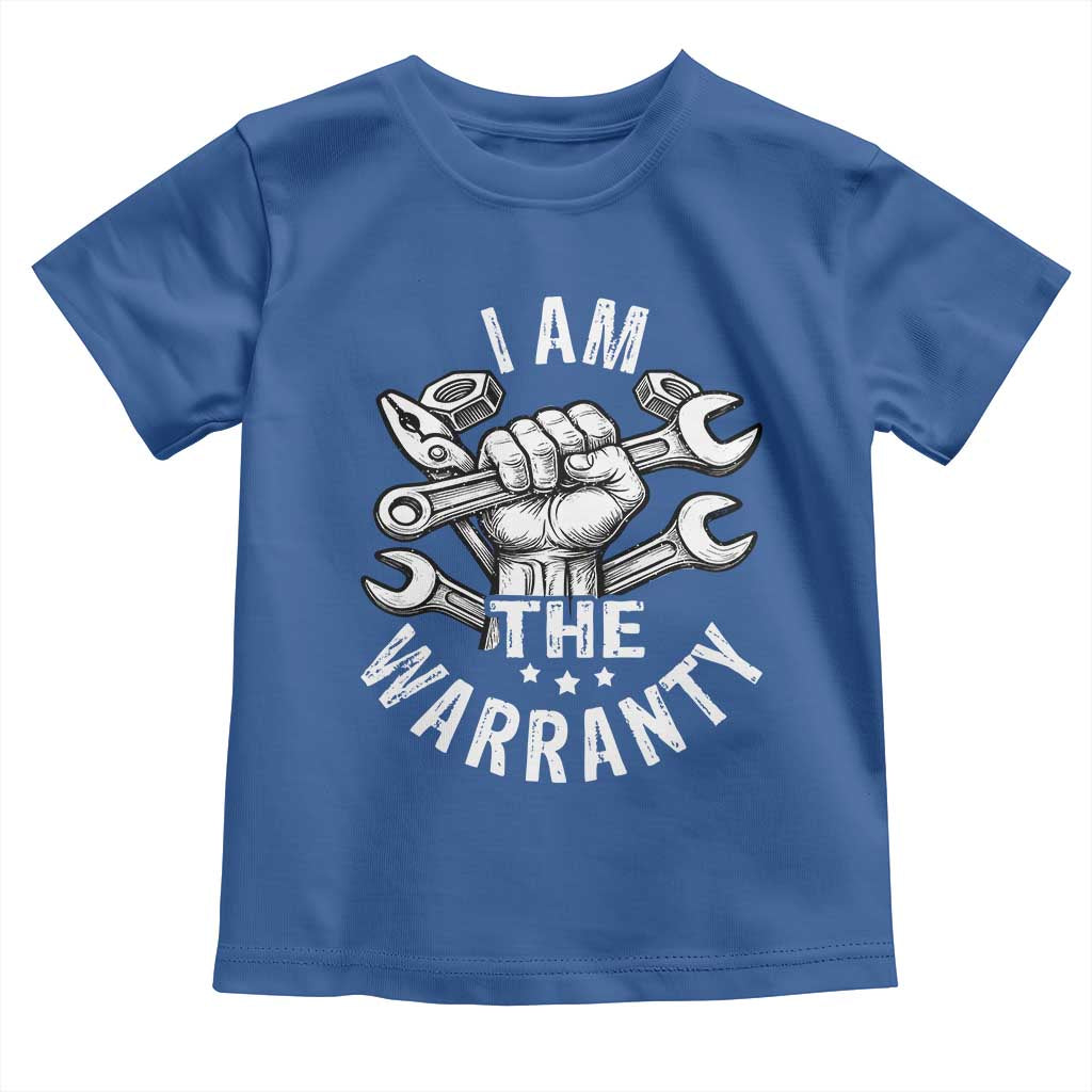 Funny I Am The Warranty Mechanic Toddler T Shirt Race Car Parts TS11 Royal Blue Print Your Wear