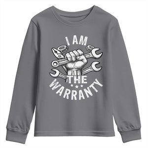 Funny I Am The Warranty Mechanic Youth Sweatshirt Race Car Parts TS11 Charcoal Print Your Wear