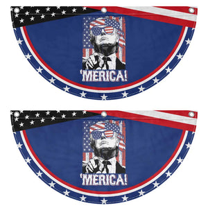 Merica Trump 4th Of July American Flag Patriotic Fan Flag