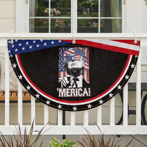 Merica Trump 4th Of July American Flag Patriotic Fan Flag