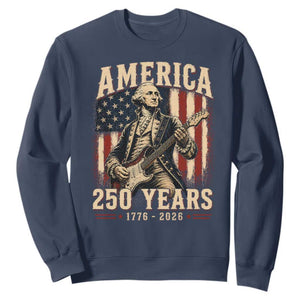 George Washington Playing Guitar 4th July US 250th Anniversary Sweatshirt