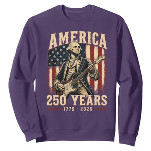 George Washington Playing Guitar 4th July US 250th Anniversary Sweatshirt
