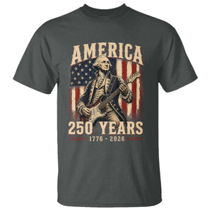 George Washington Playing Guitar 4th July US 250th Anniversary T Shirt