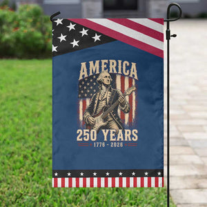 George Washington Playing Guitar 4th July US 250th Anniversary Patriotic Garden Flag