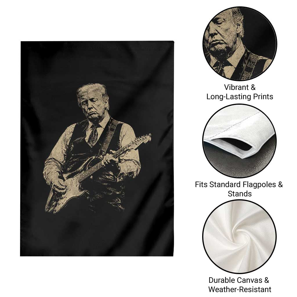 US Nation's Leader Playing Electic Rock Guitar Retro Vintage Garden Flag TS11 Print Your Wear