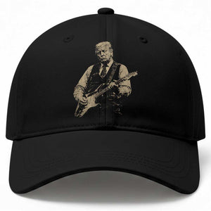 US Nation's Leader Playing Electic Rock Guitar Retro Vintage Baseball Cap