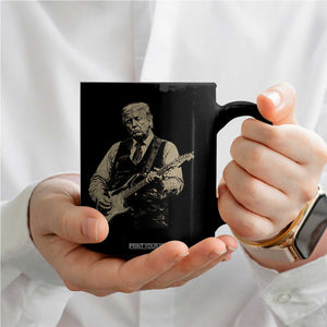 US Nation's Leader Playing Electic Rock Guitar Retro Vintage Coffee Mug