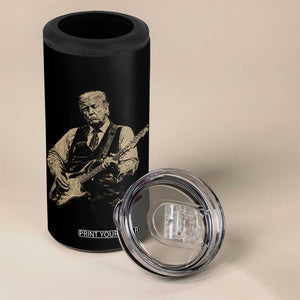 US Nation's Leader Playing Electic Rock Guitar Retro Vintage 4 in 1 Can Cooler Tumbler