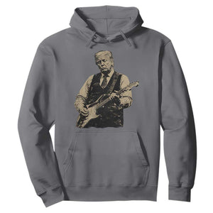 US Nation's Leader Playing Electic Rock Guitar Retro Vintage Hoodie