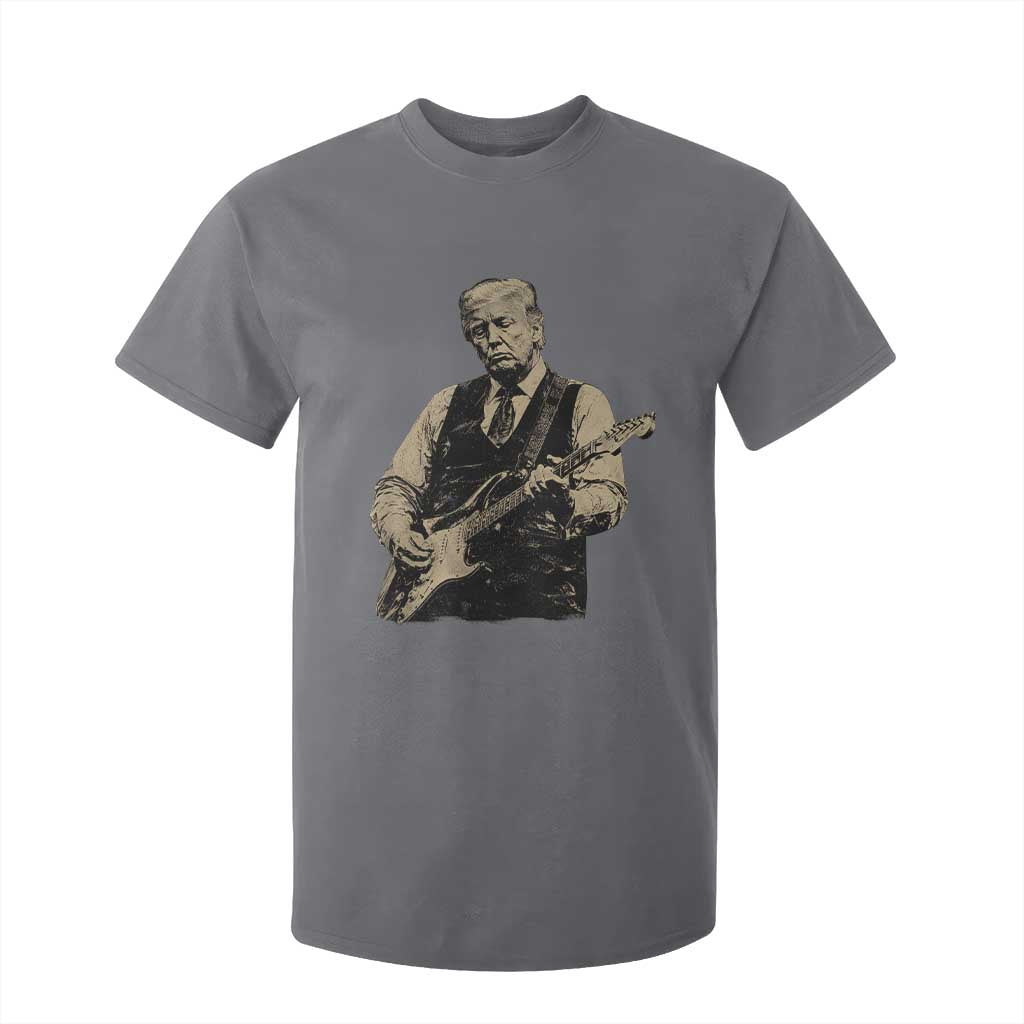 US Nation's Leader Playing Electic Rock Guitar Retro Vintage T Shirt For Kid
