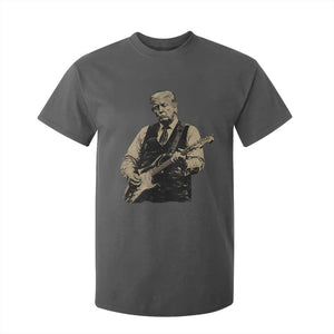 US Nation's Leader Playing Electic Rock Guitar Retro Vintage T Shirt For Kid