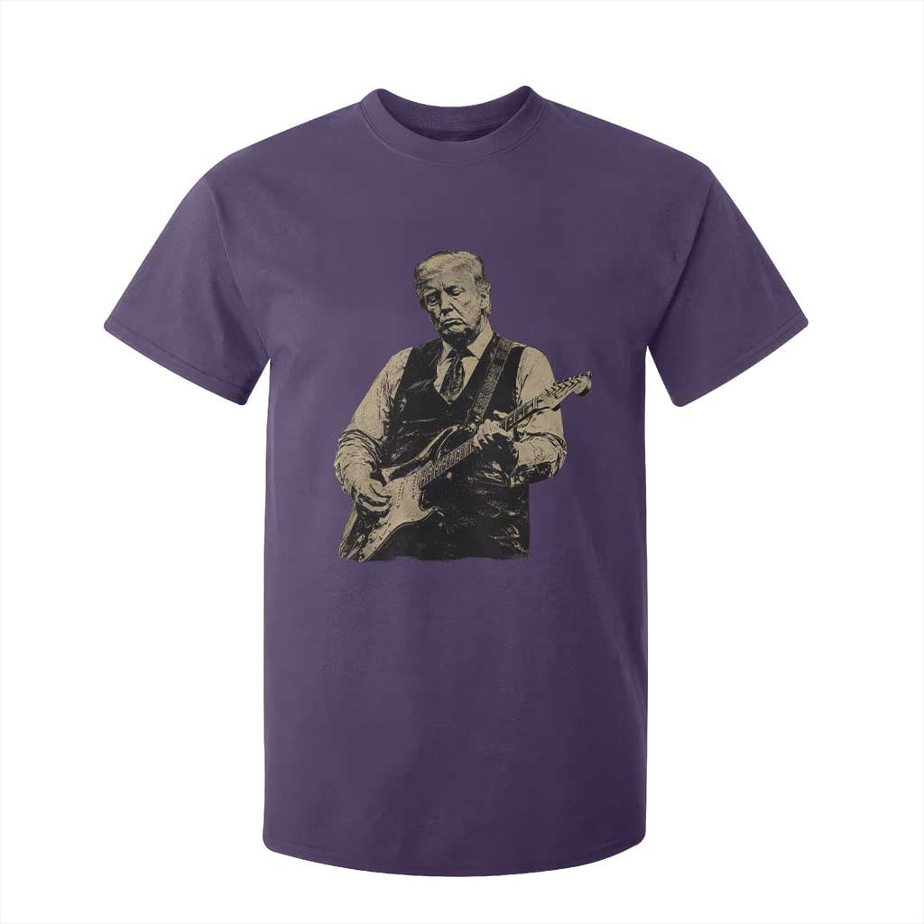 US Nation's Leader Playing Electic Rock Guitar Retro Vintage T Shirt For Kid