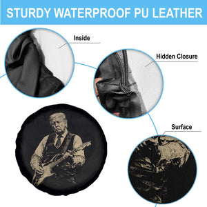 US Nation's Leader Playing Electic Rock Guitar Retro Vintage Spare Tire Cover