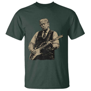 US Nation's Leader Playing Electic Rock Guitar Retro Vintage T Shirt