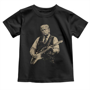US Nation's Leader Playing Electic Rock Guitar Retro Vintage Toddler T Shirt