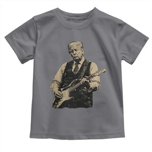US Nation's Leader Playing Electic Rock Guitar Retro Vintage Toddler T Shirt